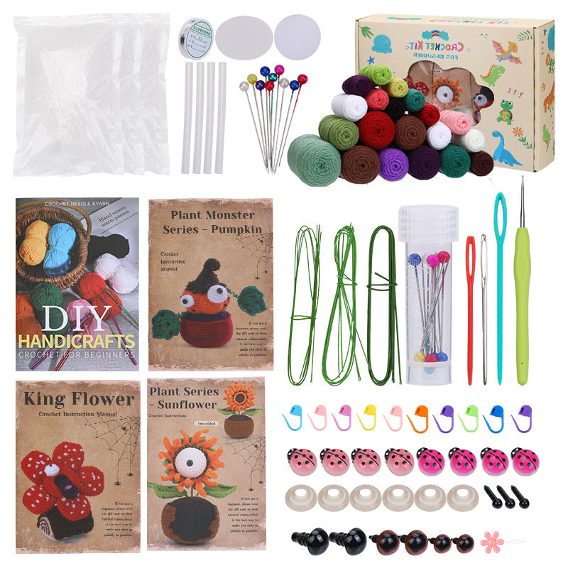 Monster Plant Crochet DIY Kit 1 With Video Tutorial For Beginners