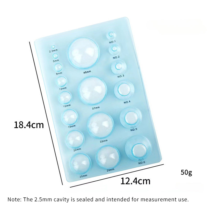 Clay Scoop Mold |   Multi-Size Half Dome Tool for Air-Dry & Polymer Clay