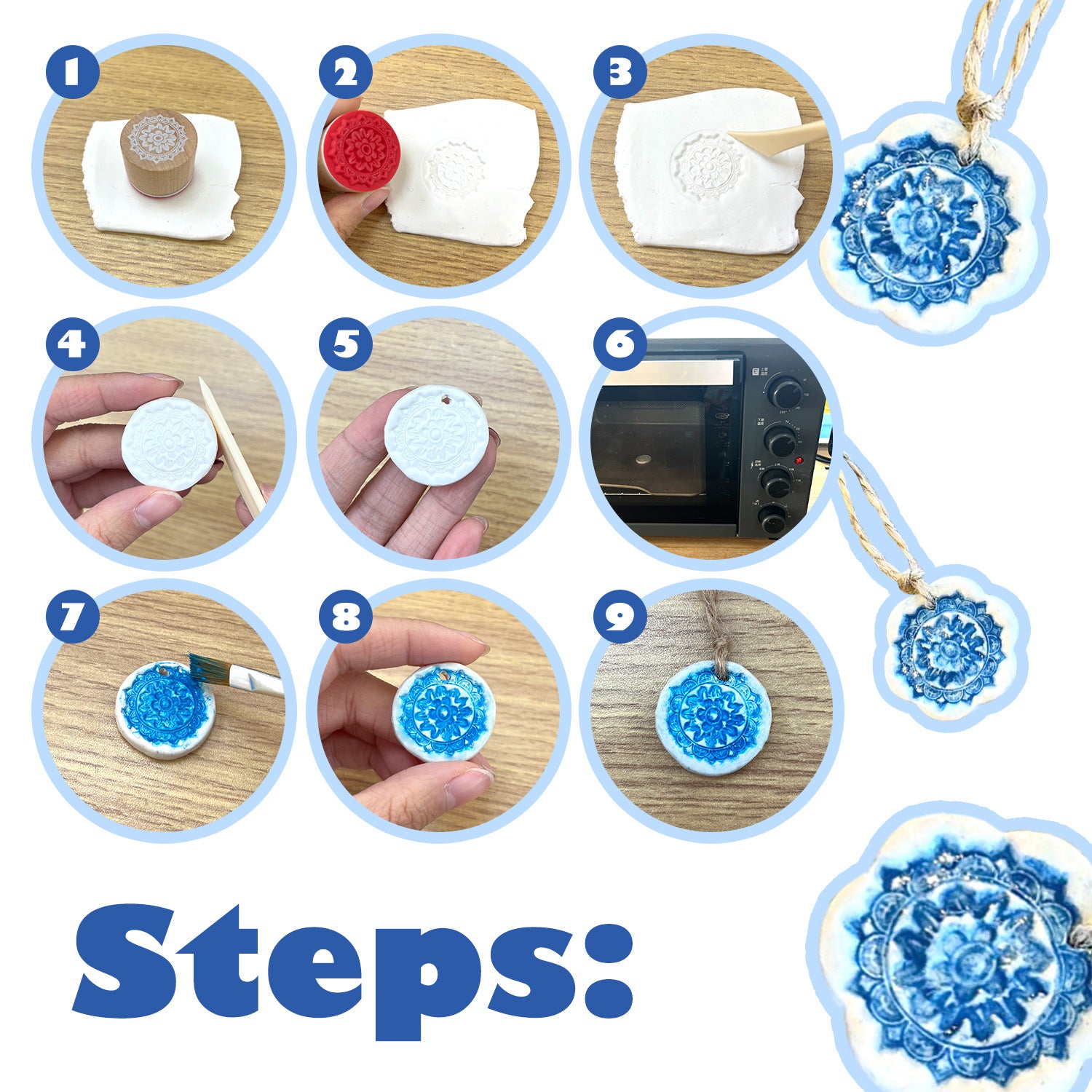 DIY Polymer Clay Necklace Kit – Handmade Jewelry Craft Set with Tools & Accessories for Kids & Beginners