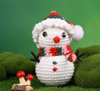 Cozy Christmas Crochet DIY Kit – Santa & Snowman Handmade Craft Set with Video Tutorial