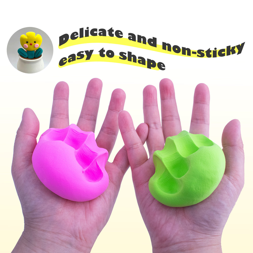 Ultra-light Clay Succulent Flower Pot DIY Tools Children's Color Clay Playdough Handmade Clay Toy Set