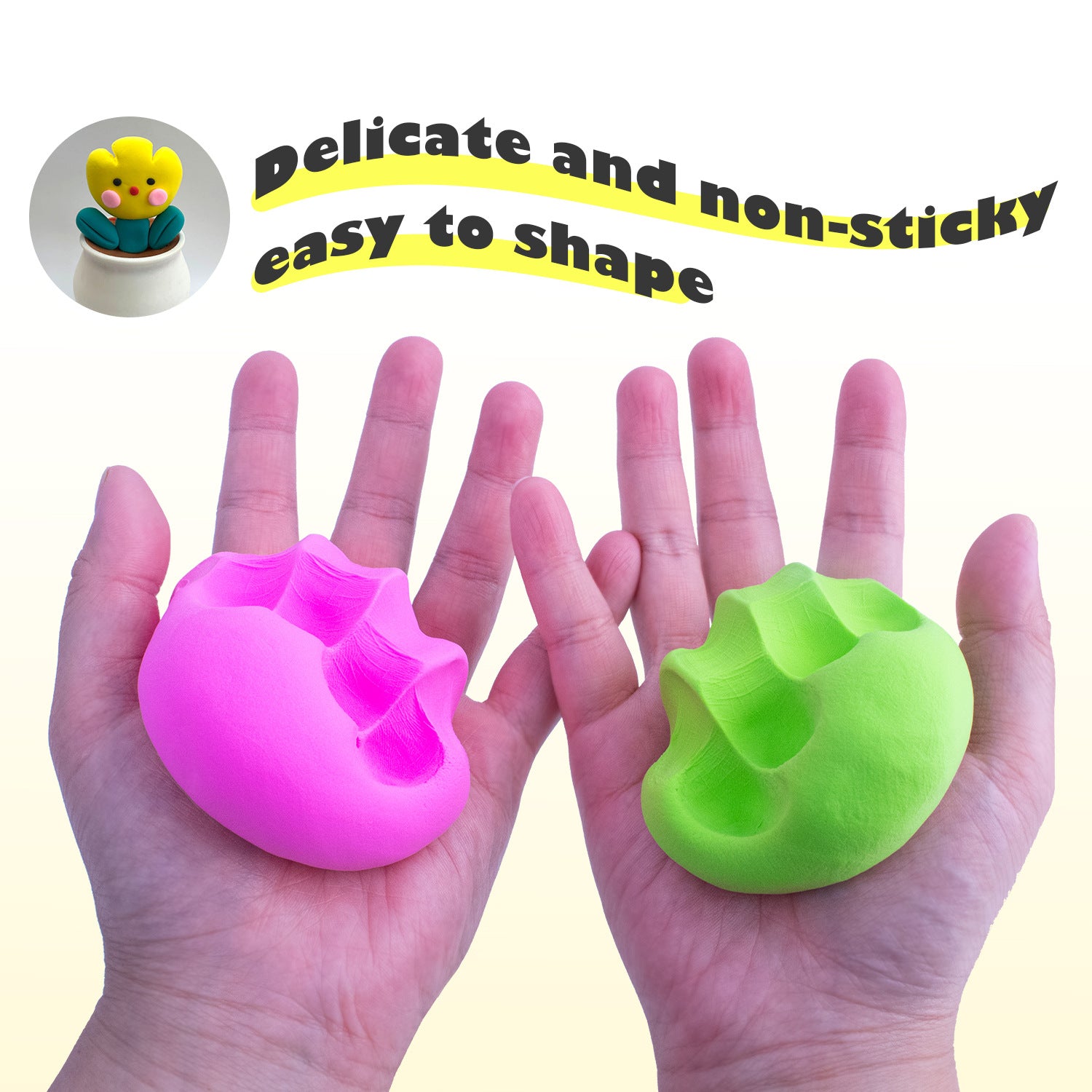 Ultra-light Clay Succulent Flower Pot DIY Tools Children's Color Clay Playdough Handmade Clay Toy Set