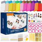 Polymer Clay Earring Kit – Flower Design |  DIY Jewelry Making Set with Tools & Accessories for Kids & Beginners