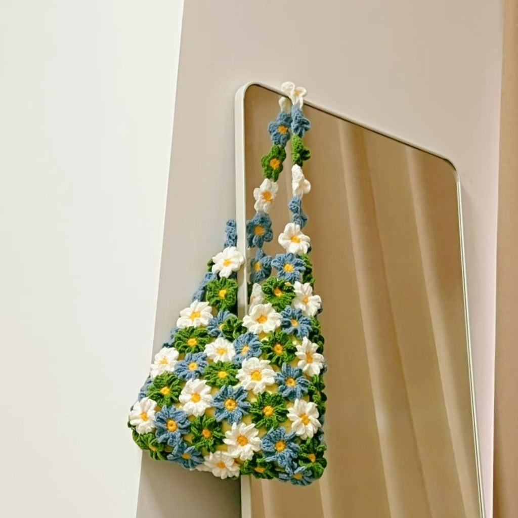 Summer Floral Crochet Bag DIY Kit With Video Tutorial For Beginners