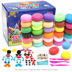 Super Clay DIY Kit – 36 or 24 Bright Colors for Creative Fun with Tools & Fun Accessories | Soft Air-Dry Modeling Clay for Kids & Adults