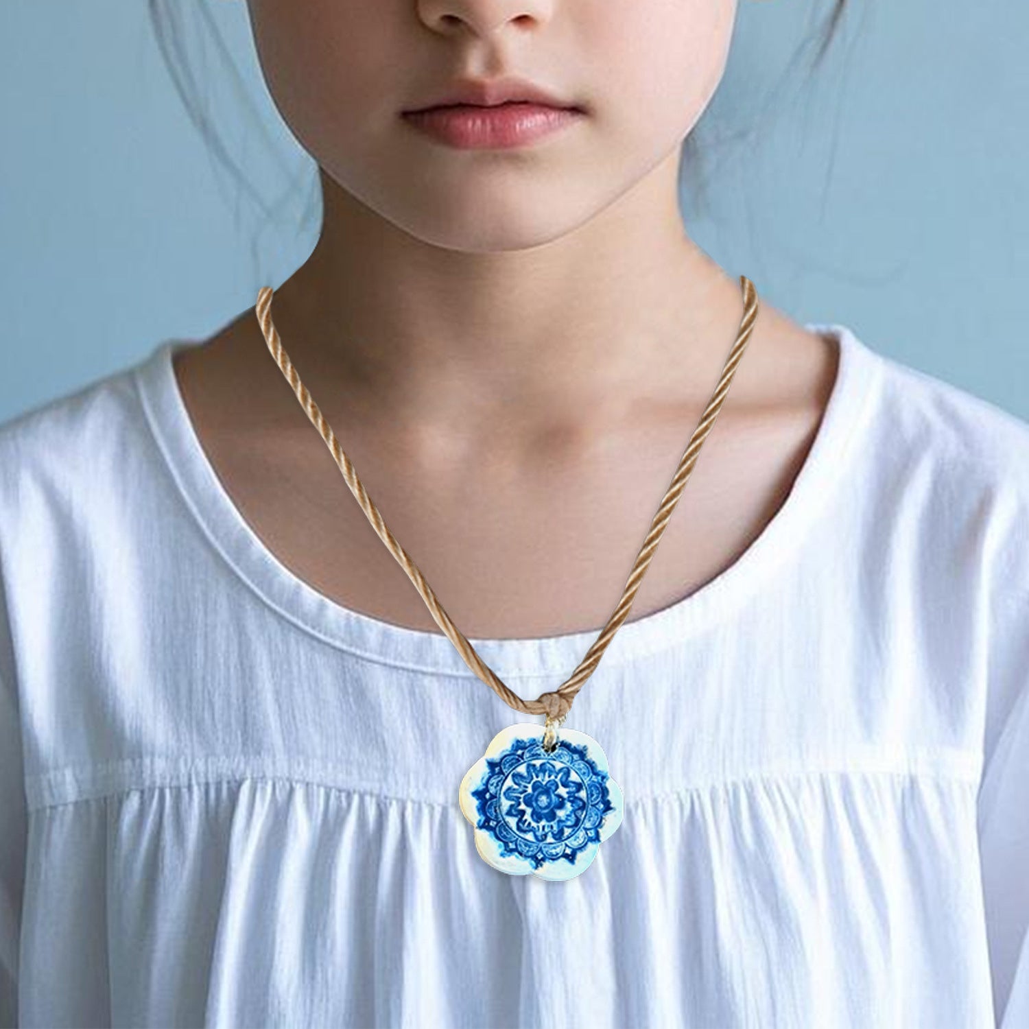 DIY Polymer Clay Necklace Kit – Handmade Jewelry Craft Set with Tools & Accessories for Kids & Beginners