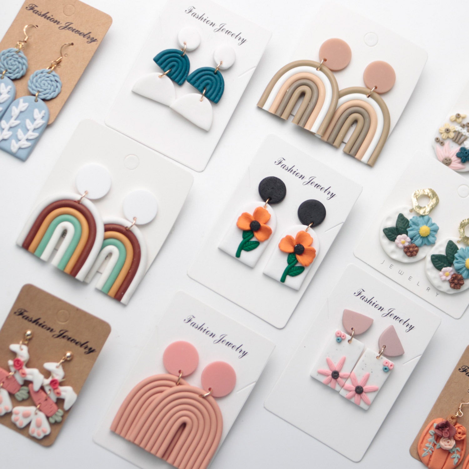 Polymer Clay Earring Kit – Flower Design |  DIY Jewelry Making Set with Tools & Accessories for Kids & Beginners