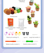 Cute Potted Plant Crochet DIY Kit With Video Tutorial For Beginners