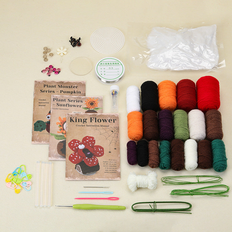 Monster Plant Crochet DIY Kit 1 With Video Tutorial For Beginners