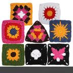 Grandmother's Checkered Pattern Coaster DIY Crochet Kit