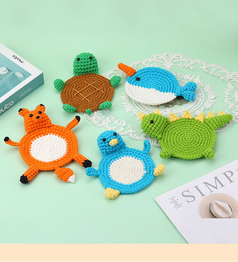 Animal Coaster DIY Crochet Kit Set For Beginners