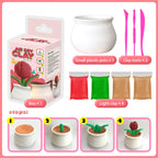 Air Dry Clay Succulent Flower Pot DIY Clay Kit