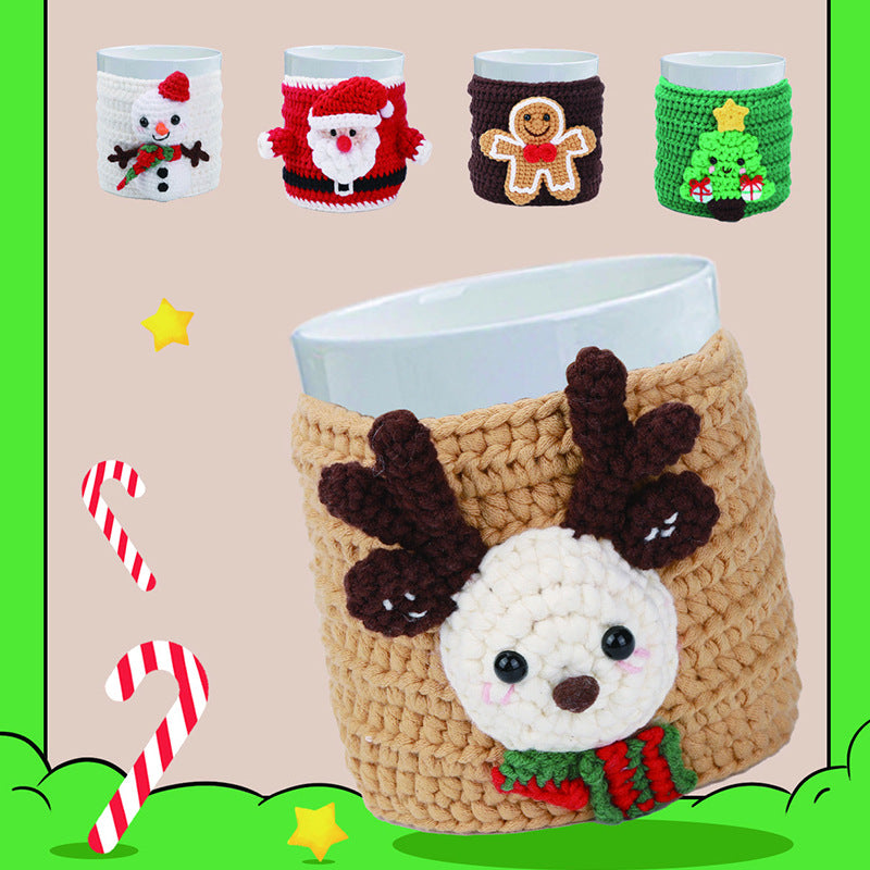 Cozy Christmas Crochet DIY Kit – Santa & Snowman Handmade Craft Set with Video Tutorial