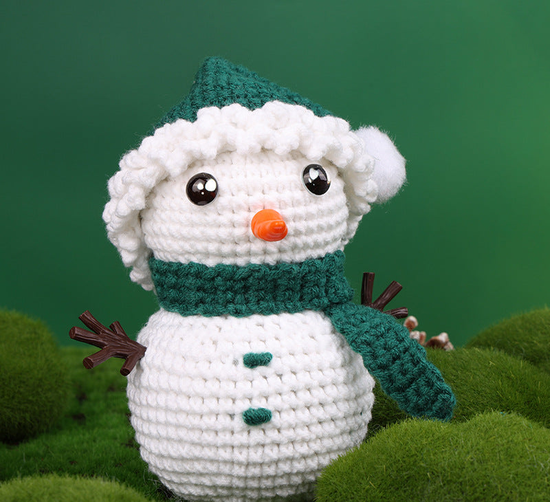Cozy Christmas Crochet DIY Kit – Santa & Snowman Handmade Craft Set with Video Tutorial